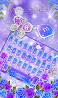 Purple Rose Diamond Butterfly Keyboard poster