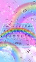 Rainbow Water Drop Keyboard Theme পোস্টার