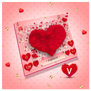 APK Tema tastiera Catchy Red Hearts