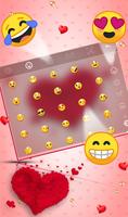 Tema de teclado Catchy Red Hearts imagem de tela 2