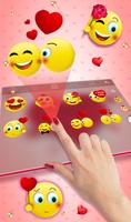 Tema de teclado Catchy Red Hearts imagem de tela 3