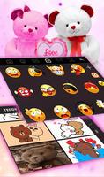 Sweet Teddy Bear Couple Keyboard screenshot 2