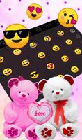 Sweet Teddy Bear Couple Keyboard screenshot 3