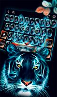 Neon Tiger Blaze Keyboard Theme Affiche
