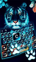 Neon Tiger Blaze Keyboard Theme capture d'écran 1