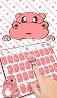 Cute Hippo Keyboard Theme poster