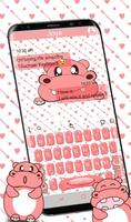 Cute Hippo Keyboard Theme screenshot 1