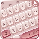 Pink White Mechanical Keyboard Theme APK