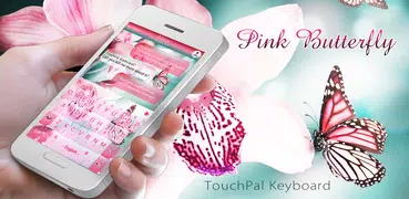 Pink Butterfly Keyboard Theme