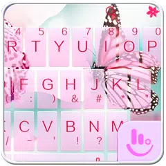 Pink Butterfly Keyboard Theme APK download
