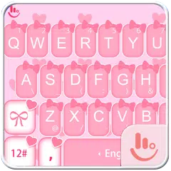Cute Pink Bow Keyboard Theme APK 下載