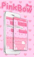 Cute Pink Bow Keyboard Theme poster