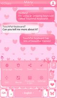 Cute Pink Bow Keyboard Theme تصوير الشاشة 2