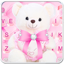 Pink Cute Bear Keyboard Theme APK