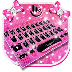 Скачать Pink Cute Bowknot Keyboard Theme APK
