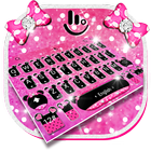 Pink Cute Bowknot Keyboard Theme ไอคอน