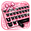 APK Pink Glitter Minny Bowknot Keyboard Theme