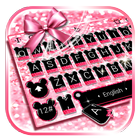 Pink Glitter Minny Bowknot Zeichen