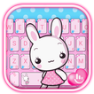 Pink Cute Rabbit Keyboard Theme