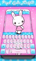 Pink Cute Rabbit Affiche