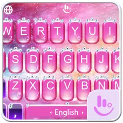 Pink Princess Diamond Galaxy Keyboard Theme APK download