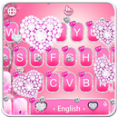 Pink Diamond Heart Keyboard Theme APK