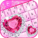 Princesse rose diamant Thème pour clavier APK
