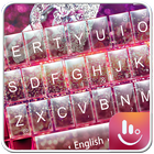 Pink Wedding Diamond Sparking Keyboard Theme icône