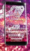 Pink Wedding Diamond Sparking Keyboard Theme 海報