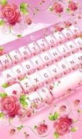 Pink Flower Keyboard Theme скриншот 1