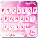 Pink Love Heart Keyboard Theme aplikacja