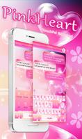 Pink Love Heart Keyboard Theme poster