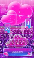 Luminous Pink Glowing Hearts Keyboard screenshot 2