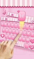 Pink Heart Bow Affiche