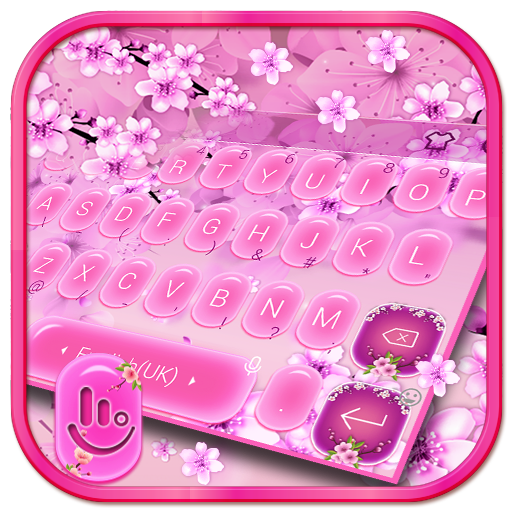 Pink Cherry Blossom Keyboard Theme