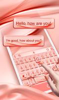 Pink Silk Rose Gold Keyboard Theme screenshot 1