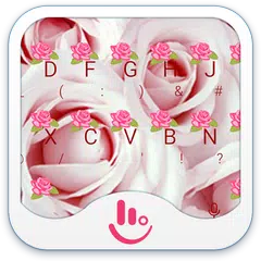 Pink Love Rose Keyboard Theme APK download