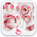 Pink Love Rose Keyboard Theme APK