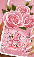 Beautiful Rose Water Drop Keyboard screenshot 1