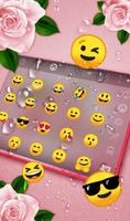 Beautiful Rose Water Drop Keyboard screenshot 3