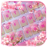 Tema de teclado rosa flor Sakura ícone