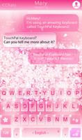 Chủ đề bàn phím Pink Sakura Snow ảnh chụp màn hình 1