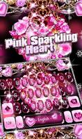 Pink Sparkling Heart الملصق