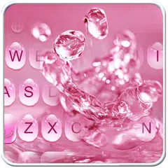 Pink Water Droplets Keyboard Theme