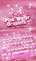 Pink Water Droplets पोस्टर