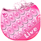 Live 3D Pink Water Keyboard Theme icône
