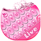 Live 3D Pink Water Keyboard Theme иконка