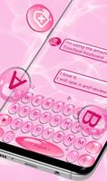 Live 3D Pink Water Keyboard Theme capture d'écran 1