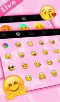 Live 3D Pink Water Keyboard Theme capture d'écran 2