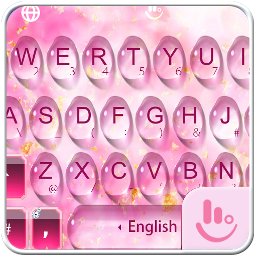 Tema de teclado gratuito Pink Water Sakura